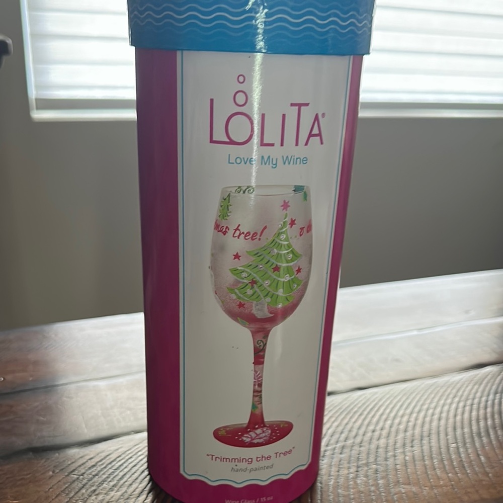 Lolita Pink and Green Wine Glass/Drinkware for Dining